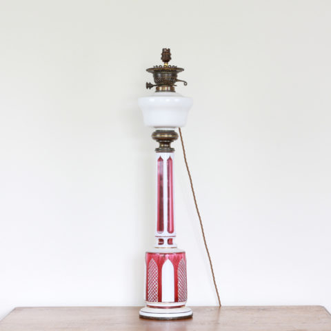 Cranberry Glass Lamp