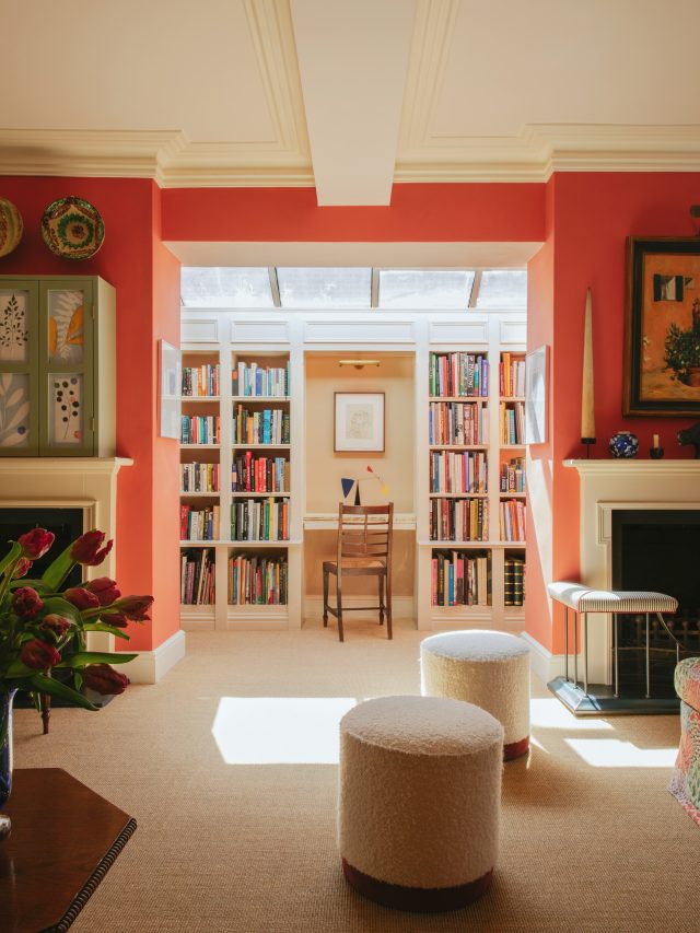 . Another angle of our old London sitting room where we added these bookcases for my ever growing collection - I find books irresistible even if I have no space or much time to read them, though I always tell myself I will one day .