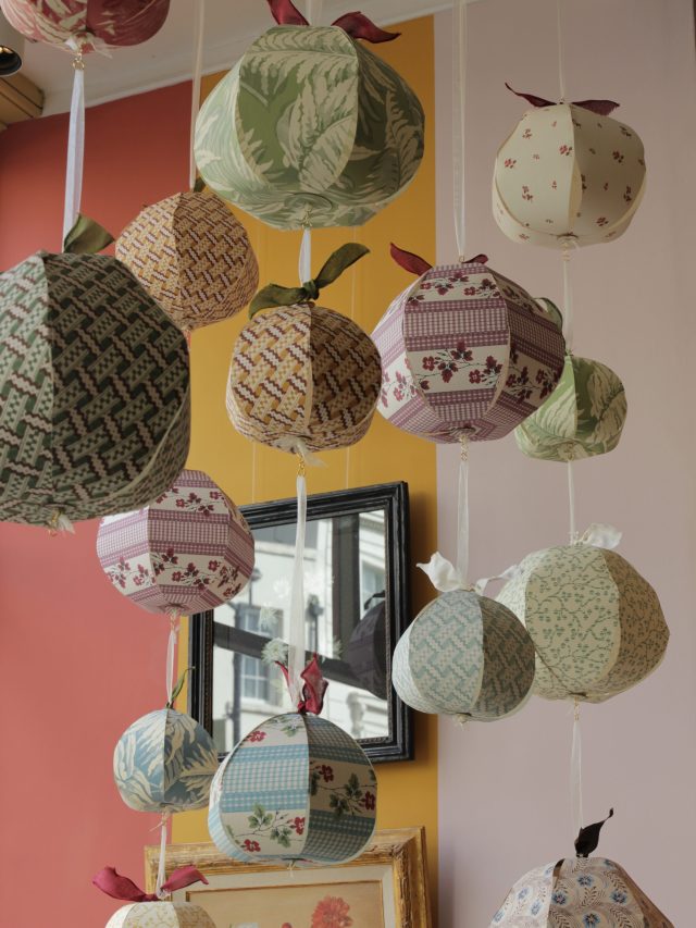 . We created a paint palette with @edward_bulmer called The English Garden Palette, consisting of twelve colours to bring the outside in, including three new colours, Hedgerow Mustard, Rambling Rose, and Dahlia Pink . We floured the showroom with flowers, some real, some paper made by the clever @bloomsbybeam . We commissioned the artistic artist @beatricevonpreussen to make garden lanterns out of our new small print wallpapers, and floral artworks using the twelve paint colours . @lorfordsantiq lent us antique garden furniture and @theholwellcollection botanical oils adorn the walls . The pop up lasts until the 10th October so please do go before then to see all the palette, all @edward_bulmer paints, paper flowers, our wallpapers and fabrics, artwork, and furniture .