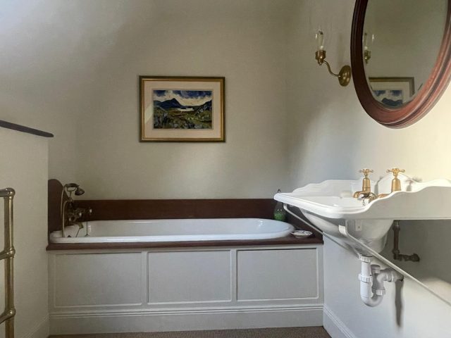. Some of the bathrooms from the Scottish house . The client sourced all of the big Victorian baths which fill up with hot water nearly instantaneously . Thank god for modern boilers and Victorian baths .